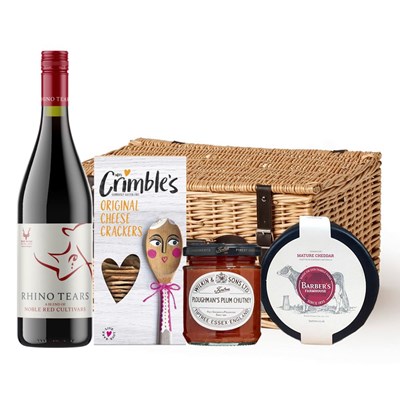 Rhino Tears Noble Read Cultivars 75cl Red Wine And Cheese Hamper